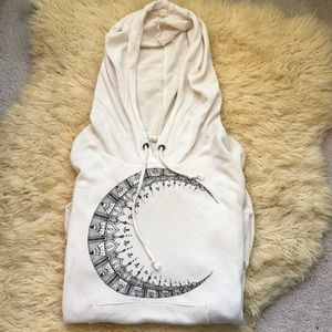 Boho LA hearts hooded long sleeve sweatshirt